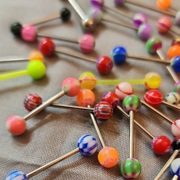 Colorful Assorted Tongue Rings 🛍 - Picture 3 of 3